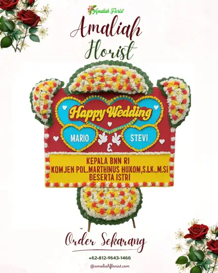 Papan Bunga Pernikahan Sambirobyong